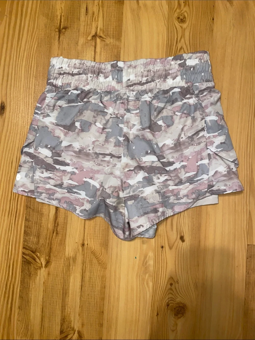 Avia Pink and Gray Camo Athletic Shorts